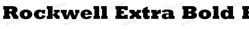 Rockwell Extra Bold Regular字体转换